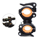 Bicycle Light Stand 360 Degree Rotation Flashlight Torch Holder Black Color