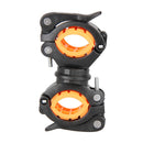 Bicycle Light Stand 360 Degree Rotation Flashlight Torch Holder Black Color
