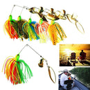 5PCS Hard Lure Spinner Bass Bait Tackle Fishing Freshwater Assorted Hook