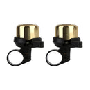 2Pcs Bike Bell Copper Horn Mini Cycling Bicycle Handlebar Ring Bell Black