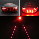 2Pcs Lamp Bicycle-Light Bike-Accessories 2-Lasers 5 LED Bike Outdoor Warning LED