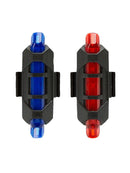 2Pcs 5 LED USB Rechargeable Bicycle Tail Light Outdoor Cycling Bike Safety Lamp