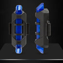 2Pcs Bicycle Light Waterproof Rear Tail Light LED USB Rechargeable Mountain Bike
