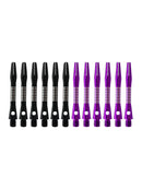 12Pcs Assorted Style Short Aluminum Dart Pole Shafts Shafts Straight Stripe Stem