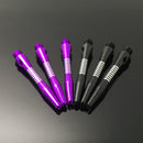 12Pcs Assorted Style Short Aluminum Dart Pole Shafts Shafts Straight Stripe Stem