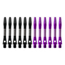 12Pcs Assorted Style Short Aluminum Dart Pole Shafts Shafts Straight Stripe Stem