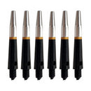 6Pcs/Set Aluminum Alloy Darts Shafts Harrows Dart Stems Dart Pole Black