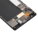 LCD Screen and Digitizer Full Assembly with Frame for Nokia Lumia 735 (Black)