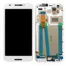 LCD Screen and Digitizer Full Assembly with Frame for Alcatel A3 5046 / 5046D / 5046X / OT5046(White)