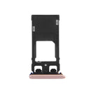 SIM Card Tray + Micro SD / SIM Card Tray + Card Slot Port Dust Plug for Sony Xperia X (Dual SIM Version)(Rose Gold)