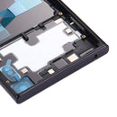 Back Battery Cover + Back Battery Bottom Cover + Middle Frame for Sony Xperia XZ (Black)
