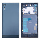 Back Battery Cover + Back Battery Bottom Cover + Middle Frame for Sony Xperia XZ (Dark Blue)