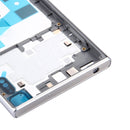 Back Battery Cover + Back Battery Bottom Cover + Middle Frame for Sony Xperia XZ (Silver)