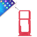 SIM Card Tray + SIM Card Tray / Micro SD Card Tray for OPPO R11(Red)