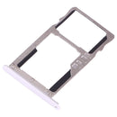 SIM Card Tray + SIM Card Tray / Micro SD Card for Lenovo K6 (Silver)