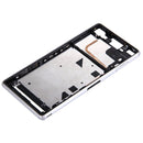 Single SIM Front Housing LCD Frame Bezel for Sony Xperia Z3(White)