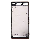 Single SIM Front Housing LCD Frame Bezel for Sony Xperia Z3(Brown)