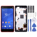 LCD Screen and Digitizer Full Assembly with Frame for Sony Xperia Z3 Mini Compact (Red)