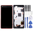 LCD Screen and Digitizer Full Assembly with Frame for Sony Xperia Z3 Mini Compact (Red)