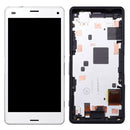 LCD Screen and Digitizer Full Assembly with Frame for Sony Xperia Z3 Mini Compact(White)
