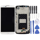 LCD Screen and Digitizer Full Assembly with Frame for LG K10 (White)