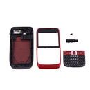 Full Housing Cover (Front Cover + Middle Frame Bezel + Battery Back Cover + Keyboard) for Nokia E63(Red)