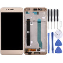 LCD Screen and Digitizer Full Assembly with Frame for Asus ZenFone 3 Max / ZC520TL / X008D(Gold)