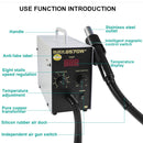 QUICK 857DW+ 220V 580W Digital Display Straight Wind Hot Air Gun, AU Plug