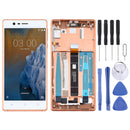 LCD Screen and Digitizer Full Assembly with Frame & Side Keys for Nokia 3 TA-1032(Gold)