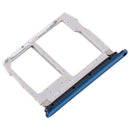 SIM Card Tray + Micro SD Card Tray for LG K40 / K12 Plus / X4 (2019) / X420EM / X420BMW / X420HM / X420 / X420N (Blue)