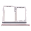 SIM Card Tray + Micro SD Card Tray for LG V40 ThinQ (Red)