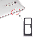 SIM Card Tray + SIM Card Tray / Micro SD Card Tray for Nokia 6.1 / 6 (2018) / TA-1043 TA-1045 TA-1050 TA-1054 TA-1068 (White)