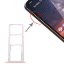 SIM Card Tray + SIM Card Tray + Micro SD Card Tray for Nokia 3.2 TA-1156 TA-1159 TA-1164 (Pink)