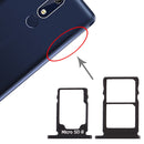 SIM Card Tray + SIM Card Tray + Micro SD Card Tray for Nokia 5.1 TA-1075 (Black)