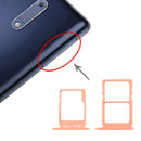 SIM Card Tray + SIM Card Tray + Micro SD Card Tray for Nokia 5 / N5 TA-1024 TA-1027 TA-1044 TA-1053 (Orange)