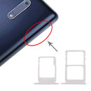 SIM Card Tray + SIM Card Tray + Micro SD Card Tray for Nokia 5 / N5 TA-1024 TA-1027 TA-1044 TA-1053 (White)