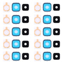 10 PCS Back Camera Bezel & Lens Cover with Sticker for Galaxy Alpha / G850
