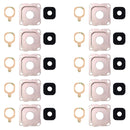 10 PCS Back Camera Bezel & Lens Cover with Sticker for Galaxy A8 (2016) / A810(Pink)
