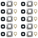 10 PCS Back Camera Bezel & Lens Cover with Sticker for Galaxy C7(Grey)