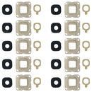 10 PCS Back Camera Bezel & Lens Cover with Sticker for Galaxy C7(Gold)