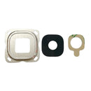 10 PCS Back Camera Bezel & Lens Cover with Sticker for Galaxy C7(Gold)