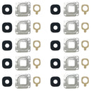 10 PCS Back Camera Bezel & Lens Cover with Sticker for Galaxy C7(Silver)