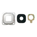 10 PCS Back Camera Bezel & Lens Cover with Sticker for Galaxy C7(Silver)