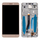 LCD Screen and Digitizer Full Assembly with Frame for Asus ZenFone 3 Laser ZC551KL Z01BD(Gold)