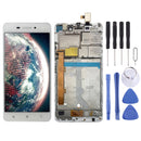 LCD Screen and Digitizer Full Assembly with Frame for Lenovo S60 S60W S60T S60A(White)