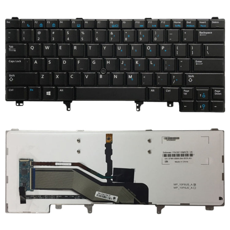 US Version Keyboard with Keyboard Backlight for Dell Latitude E6420 E6320 E6430 E5420 E5430 E6430s