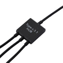 Portable USB-C / Type-C Male to Dual USB Ports Female + Micro USB Female Mini Cable Hub Splitter Adapter