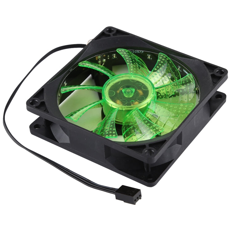 9 inch 3-pin Computer Cooling Fan with Light , Random Color Delivery.(Green)