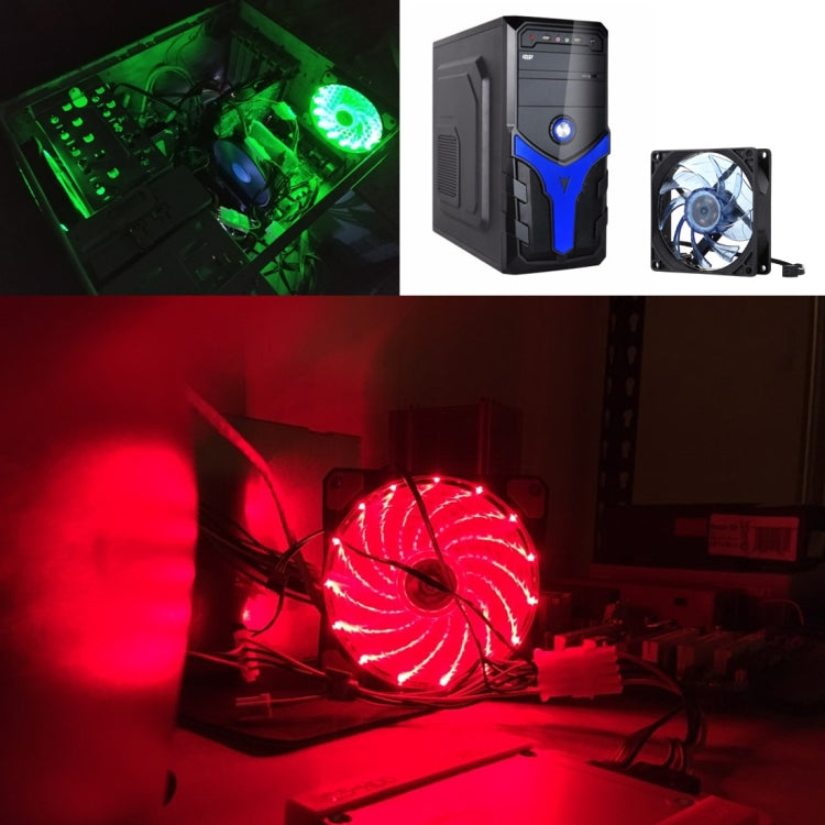 9 inch 3-pin Computer Cooling Fan with Light , Random Color Delivery.(Blue)