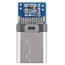 50 PCS USB-C / Type-C Male Welding Host Connector with Blue PCB Board